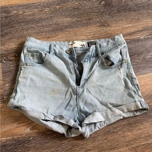 American Eagle Outfitters Women's Light Blue Denim Shorts